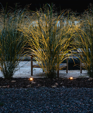 Paver Patio with grass and mulch Hayward Wisconsin