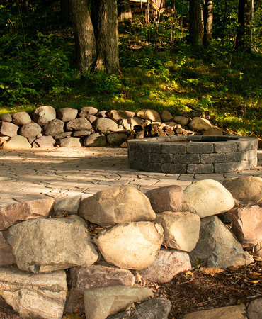 Paver patio in Stone Lake, Wisconsin